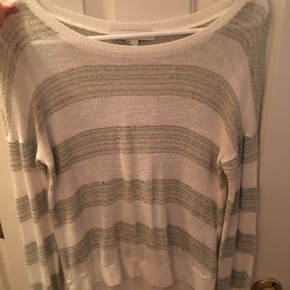 Glitter striped sweater